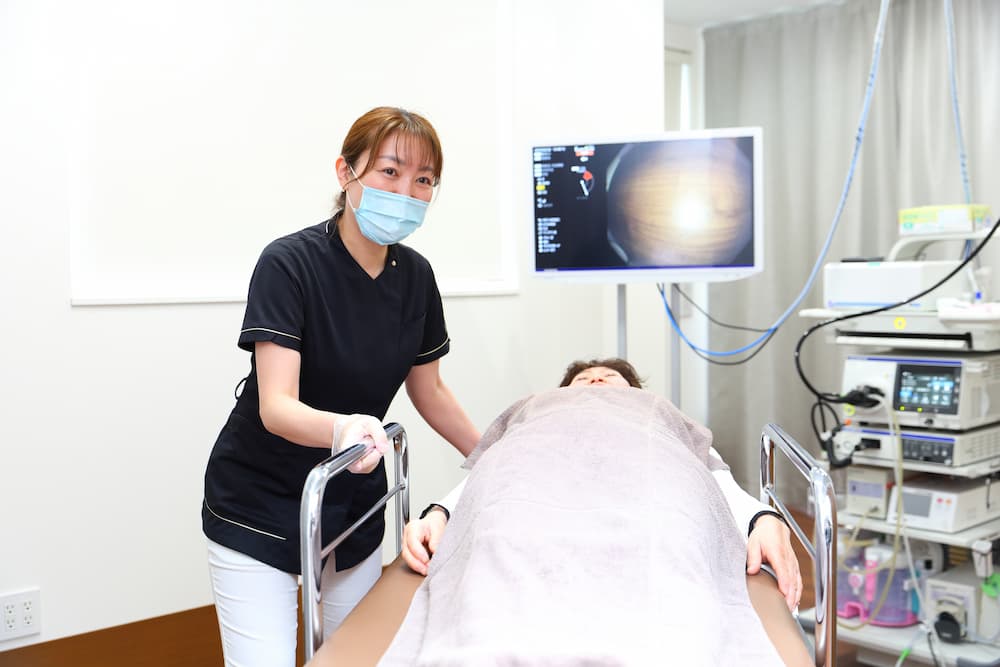 検査後、そのままストレッチャーでお休みいただけます